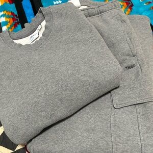 TNA Aritzia Oversized sweat shirt and cargo Pants set